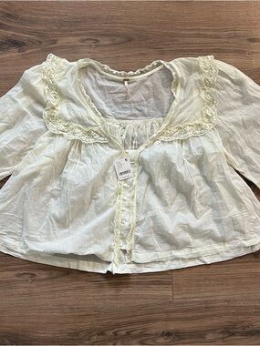 Free People Luna Lace Blouse
